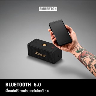 MARSHALL EMBERTON BLACKลำโพงบลูทูธ ลำโพง bluetooth ลำโพง marshall รับประกัน 1 ปีส่งฟรีทั่วไทย  img 4