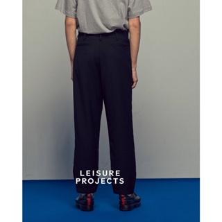 LEISURE PROJECTS PAPER BAG WAISTED PANTS กางเกงขายาวทรงกระบอก เอวสูง ดีเทลเอวจับจีบย่น