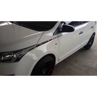 สติ๊กเกอร์ ลายข้างรถ TRD Sportivo เส้นยาว ติดรถ TOYOTA YARIS ปี 2015 งานอิ้งค์ สีญี่ปุ่น ไม่ซีดเร็ว sticker ติดรถ แต่งรถ