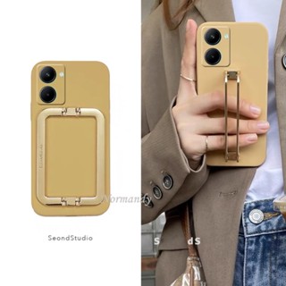 เคสโทรศัพท์ Smartphone Case Realme C33 C30s C30 C31 C35 New Colorful Colors Skin Feel Handphone Casing with Fashion Metal Stand Silicone Soft Case All-inclusive Camera Shockproof Back Cover เคส