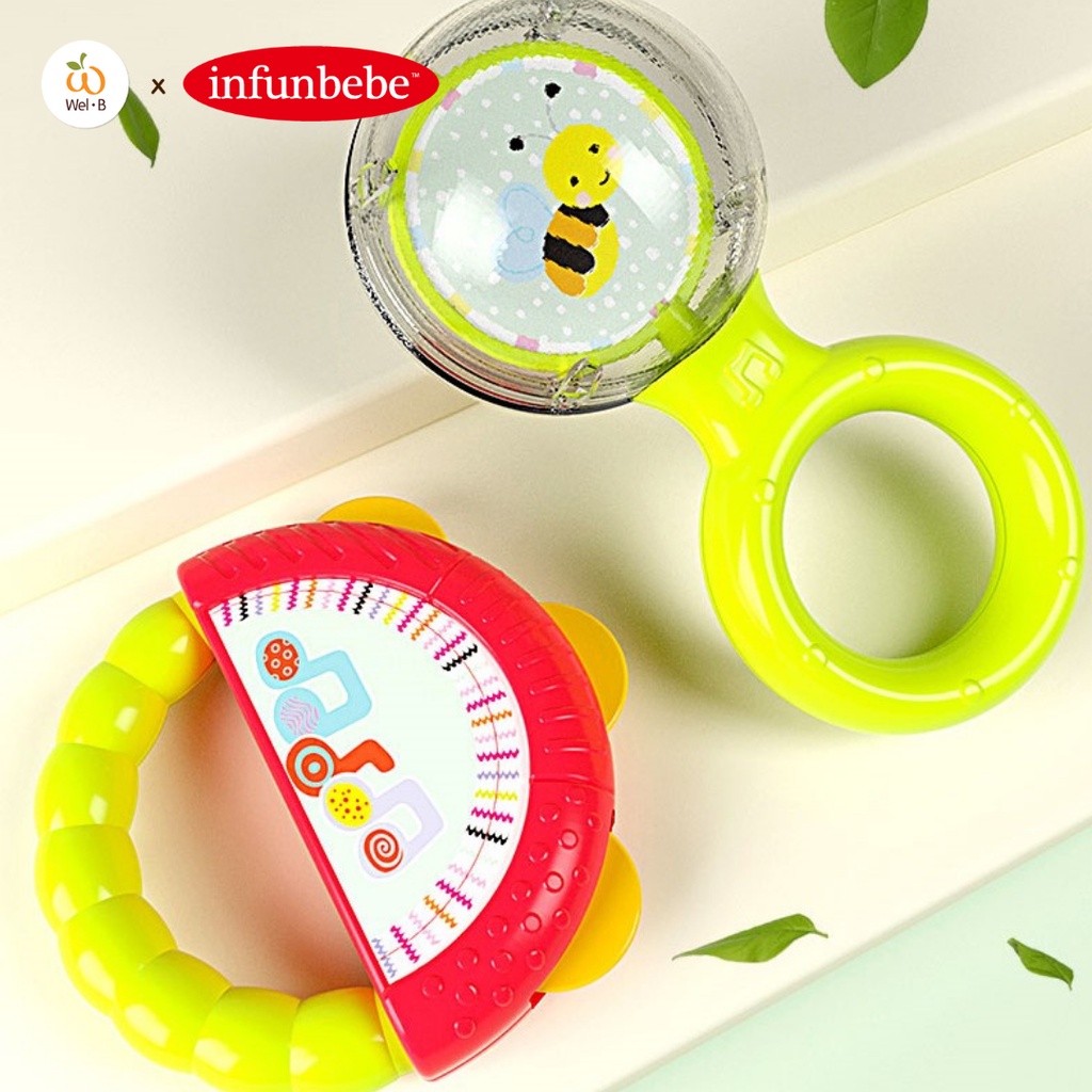 Wel-B x Infunbebe Flip and Grip Rattle (ของเล่นเขย่ามือ) - ของเล่นเขย่า ...