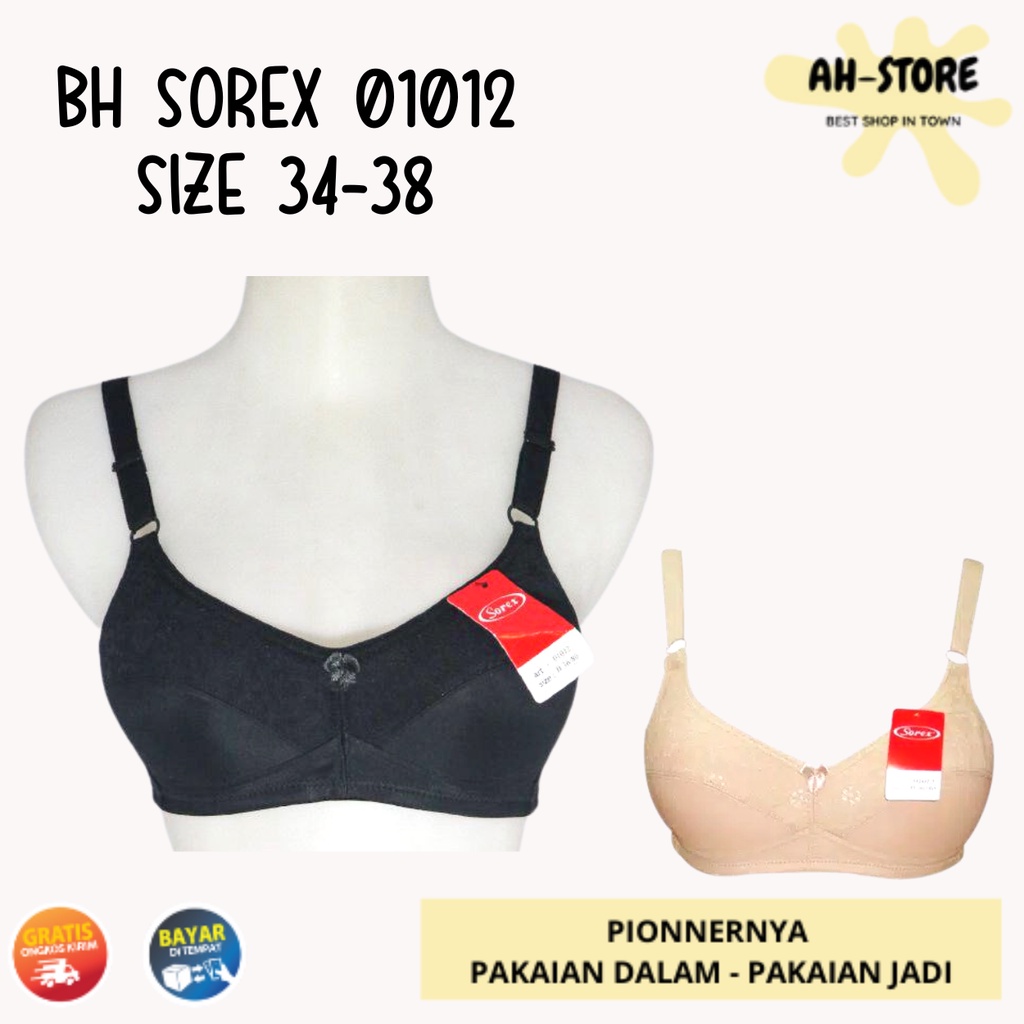 Katun Sorex BH 01012 ไม่มีลวดโฟมบางขนาด 34-40 / Women& 39;s ชุดชั้นใน / Premium Cotton Full Cup Bra 