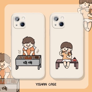 barbecue~เคสไอโฟน iPhone 12 14 pro เคส 13 11 pro max phone case  7 8 TPU se2020 iPhone 7plus 8พลัส Xr Xs X cover 8plus