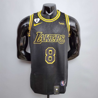 Los Angeles Lakers สีดํา #เสื้อกีฬาบาสเก็ตบอล No.8 Au Version Hot Press Basketball Vest Bryant 8 ชิ้น