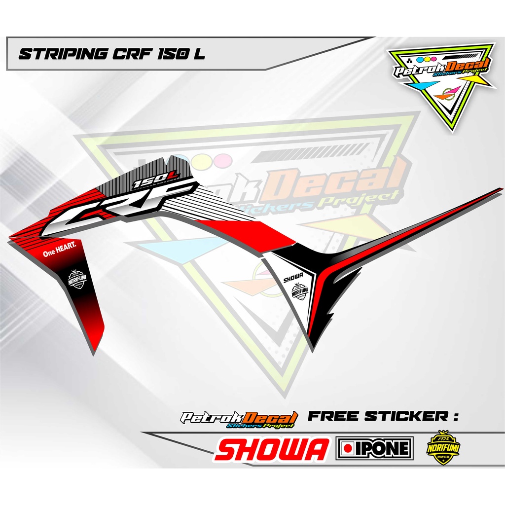 HONDA CRF 150 L STRIPING STICKER / HONDA CRF150 VARIATION STRIPING