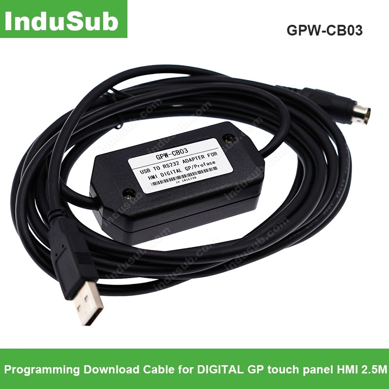 SZ GPW-CB03 USB-GPW-CB03 USB-GPW-CB02 หน้าจอสัมผัสสายการเขียนโปรแกรม RS232 อินเทอร์เฟซ USB plc ดาวน์