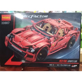 บล็อคตัวต่อ เลโก้ รถเฟอร์รารี่ Lego 33007 mecfactor ferrari F12 redfire sportcar 1441 ชิ้น เปิดฝากระโปรง ประตูข้าง