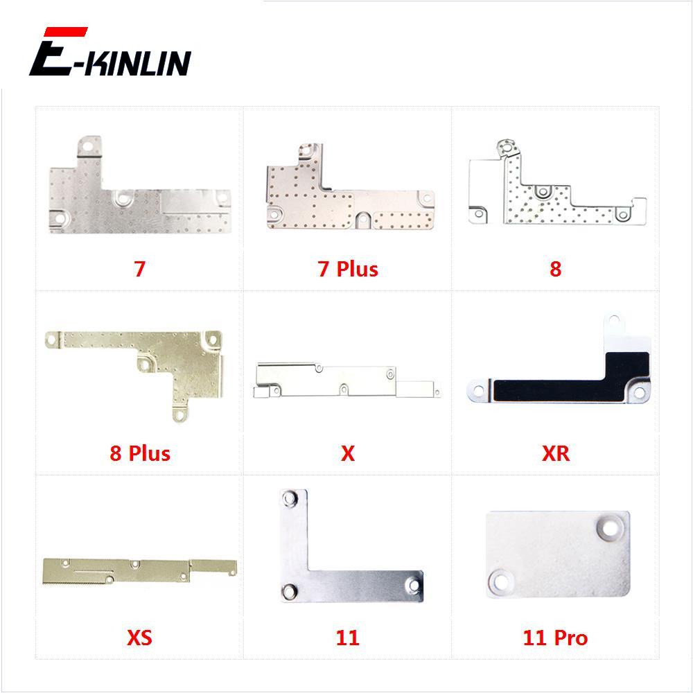 5 ชิ้น \ ล็อต ฝาครอบ ที่ยึด สําหรับ IP 7 8 Plus X XR XS 11 Pro Max แบตเตอรี่ จอสัมผัส Lcd สายอ่อน ที่ยึดโลหะ อะไหล่ซ่อม