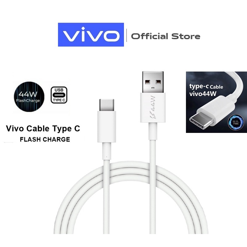 สายชาร์จของแท้ 44W Vivo รองรับ Type-C ใช้สำหรับรุ่น Y76 5G/V23E X21 V19 V17 V17Pro V20 V20Pro V20Se V21 Y72 V19 V20 FA