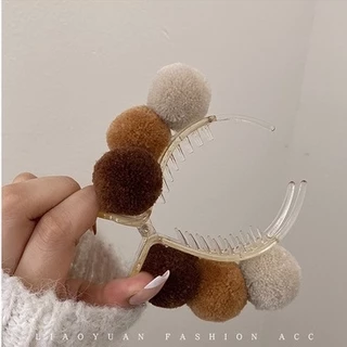 ~PomPom หนีบผมดังโงะ ~กิ๊บหนีบผมปอมปอม ขนฟูนุ่ม ลูกใหญ่ สินค้าตรงปกตามรูปน่ารักมาก กิ๊บติดผม หนีบผม กิ๊บผม