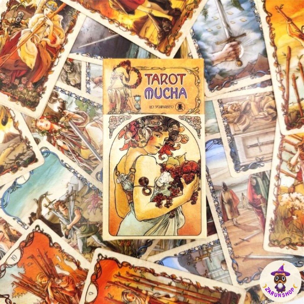 ไพ่ทาโรต์ ไพ่ยิปซี (พร้อมส่ง🧡) Tarot Mucha ไพ่ยิปซีภาพสวยยอดฮิต🔥