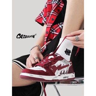 Cat&amp;Sofa 2, 3, 4 characters unisex old school skateboard shoes ผ้าใบทรงเก๋า ดีไซน์วินเทจ เท่ๆ เสริมส้น