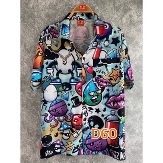 #สินค้าใหม่ผ้าไหมอิตาลี #เสื้อฮาวาย #ใส่สบายสไตล์เกาหลี D60