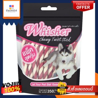 วิชเชอร์ ชูวี้เกียวสติกตับ-นม 350 กรัมWHISHER CHEWY TWIST STICK LIVERMILK 350G