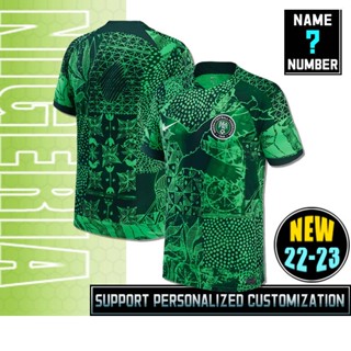 เสื้อกีฬาแขนสั้น ลายทีมชาติฟุตบอล Nigeria 22-23 ชุดเหย้า ไซซ์ S-2XL