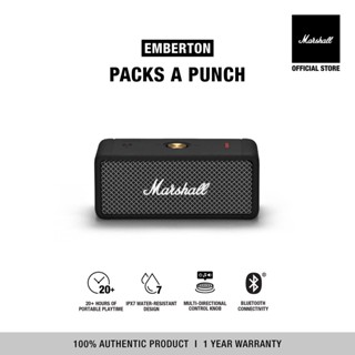 MARSHALL EMBERTON BLACKลำโพงบลูทูธ ลำโพง bluetooth ลำโพง marshall รับประกัน 1 ปีส่งฟรีทั่วไทย  img 0