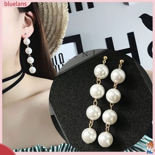 B2_Fashion Women Faux Pearl Long Dangle Drop Earrings Party Wedding Bride Jewelry