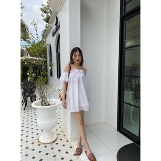💓มินิเดรสต่อแขนบอลลูนจับจีบระบายช่วงอก ใส่สบายๆน่ารักๆค่า😍ผ้าไหมอิตาลีทรงสวยแบ๊วๆ♥️