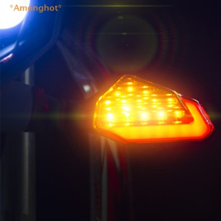 Amonghot&gt; ใหม่ หลอดไฟเลี้ยว LED 2 ชิ้น สําหรับรถจักรยานยนต์