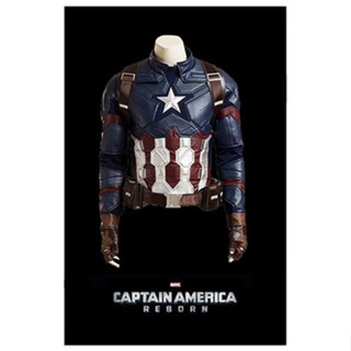 เสื้อกัปตันอเมริกา Captain America HZ Cosplay Civil War Leather Jacket