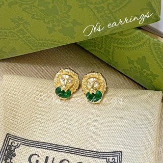 NS.EARRINGS | NS312 - Lion head with crystal earrings