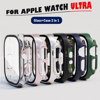 เคสสมาร์ทวอทช์ PC บางเฉียบ กันรอยหน้าจอ กันชน สําหรับ Apple Watch Ultra 49 มม. + เคสป้องกัน smart iwatch Ultra 49 มม. อุปกรณ์เสริม