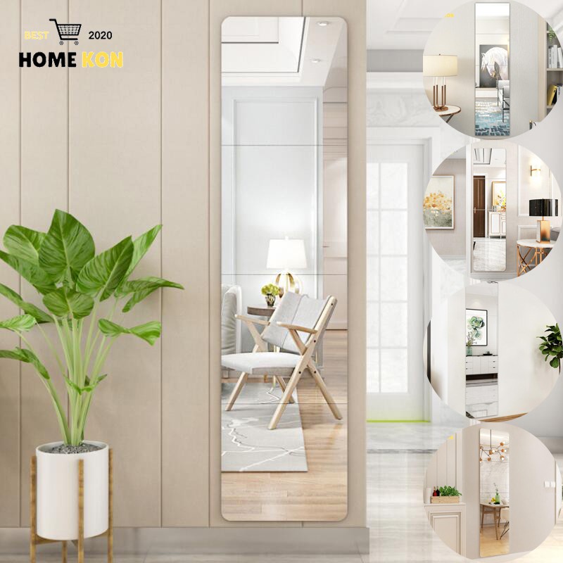 กระจกแต่งตัวติดผนัง กระจกติดผนัง หอพักนักศึกษา Euro style floor mirror กระจกเต็มตัว 30x30ซม (แพ็ค 4 ชิ้น)