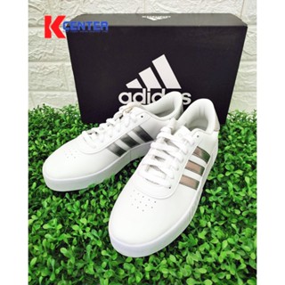 Adidas รองเท้าผู้หญิง รุ่น Court Bold สีขาวแถบเงิน (GZ2696)