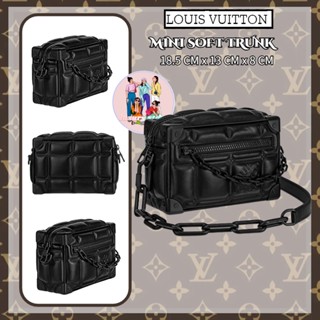 หลุยส์วิตตอง  Louis Vuitton MINI SOFT TRUNK กระเป๋าถือ/กระเป๋าผู้ชาย/กระเป๋ากล่อง/ใหม่ล่าสุด/chain