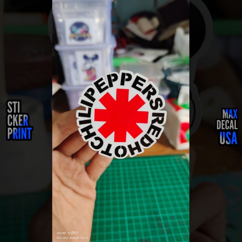 RED HOT CHILISPEPPERS STICKERS PRINT ANIME LOGO STICKERS ETC.