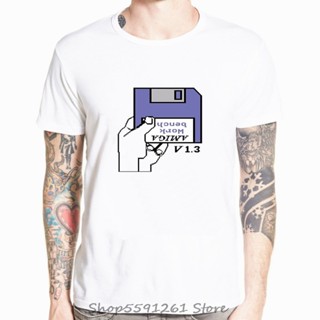 เสื้อวินเทจผญ เสื้อยืดคอมโมดอร์ C64 Amiga เกมเกมเมอร์การเล่นเกม Atari Workbench ลัทธิย้อนยุคฮาราจูกุแฟชั่นคลาสสิกที่ไม่ซ