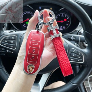 เหมาะสำหรับ Porsche car key cover Panamera shell Cayenne buckle macan girl 718 high-end key case