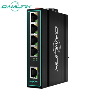 สวิตช์ฮับเกรดอุตสาหกรรม 5 Port Gigabit Ethernet/Use DIN Rial installation/12~58VDC (CE,FC,RoHs Certificate)