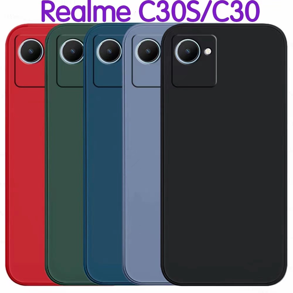 Realme C30Sตรงรุ่น(พร้อมส่งในไทย)เคสTPU​นิ่ม​สีพาสเทลคลุมกล้องRealme C33/Realme Narzo 50i Prime/Real