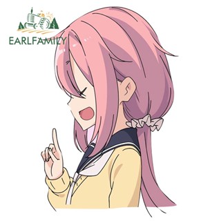 Earlfamily สติกเกอร์ไวนิล ลายการ์ตูนอนิเมะ Yuru Camp กันน้ํา ขนาด 13 ซม. x 8.7 ซม. สําหรับตกแต่งหมวกกันน็อครถจักรยานยนต์ รถยนต์