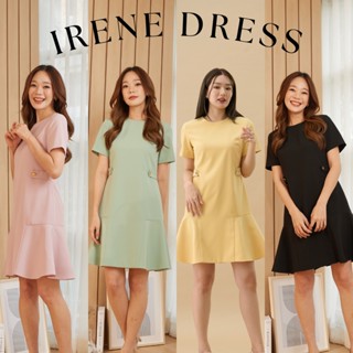 VITAVADEE Irene Dress ชุดเดรสคอกลมแขนสั้นแต่งระบายชาย