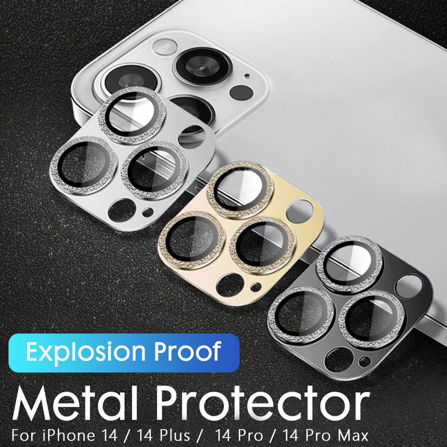 ตัวป้องกันเลนส์กล้อง อลูมิเนียมอัลลอยด์ สําหรับ iPhone 14 Pro Max / iP 14 Plus แหวนป้องกันตานกอินทรีย์ หรูหรา