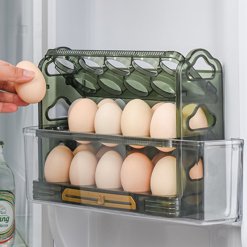 Household Egg Storage Box Egg Tray Fridge Organizer Kitchen Storage Rack Home Accessories Food Stora