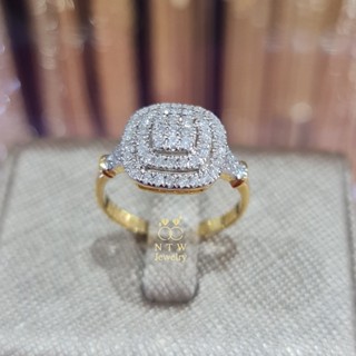 แหวนทรงหน้าเหลี่ยม เพชร Round Brilliant 65/0.54 ct.