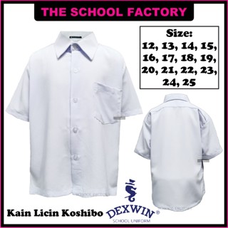 เสื้อยืดแขนสั้น ลาย DEXWIN BAJU KEMEJA PUTIH SEKOLAH สีขาว