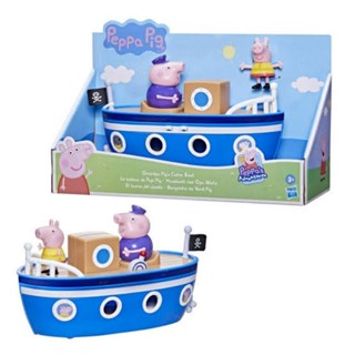 Peppa Pig Grandpa Pig’s Cabin Boat Preschool Toy: 1 Figure, Removable Deck, Rolling Wheels