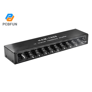 Pcbfun เครื่องขยายเสียงสเตอริโอ DC12-24V 10 ช่องทาง