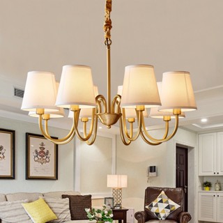 American chandelier living room lamp household hall lamp โคมไฟอเมริกันโคมไฟห้องนั่งเล่น ที่บ้านโคมไฟห้องโถง