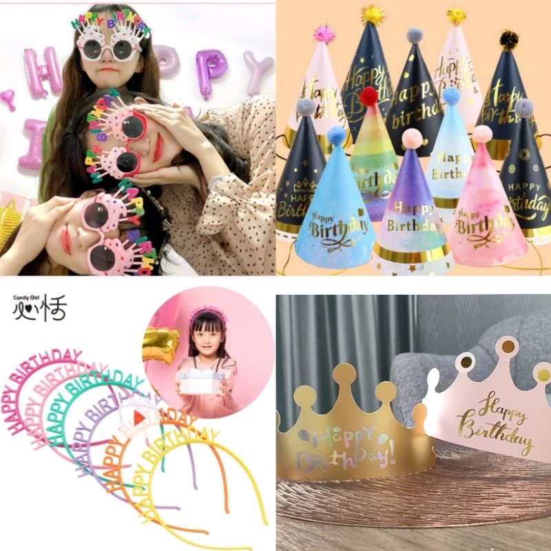 หมวกHBD มงกุฎHBD คาดผมHBD แว่นตาHappy Birthday