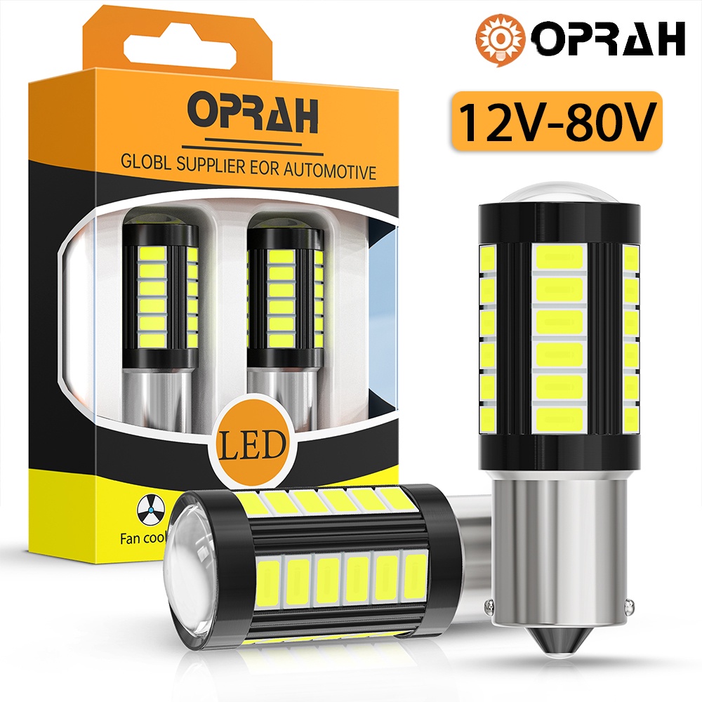 ((2 ชิ้น) หลอดไฟท้ายรถยนต์ LED 1156 BA15S P21W 1156 BAU15S PY21W 1157 Bay15d P21-5W T20 7440 W21W 7443 W21-5W 3030 44SMD