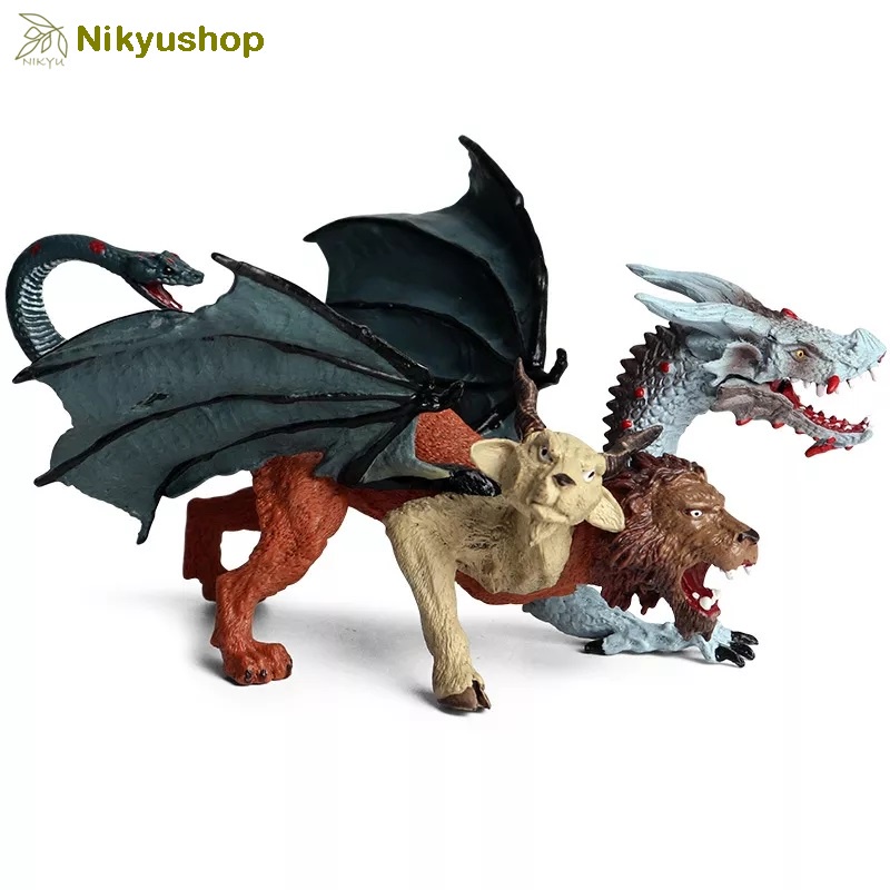 [Nikyushop ] ของเล ่ นเพื ่ อการศึกษารูปสัตว ์ แสดงตํานานมังกร Chimaera