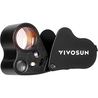 VIVOSUN กล้องส่องไตรโคม กล้องส่องเพชร แว่นขยาย X30 X60 มาพร้อมไฟ Led นำเข้าจากอเมริกา สีดำ