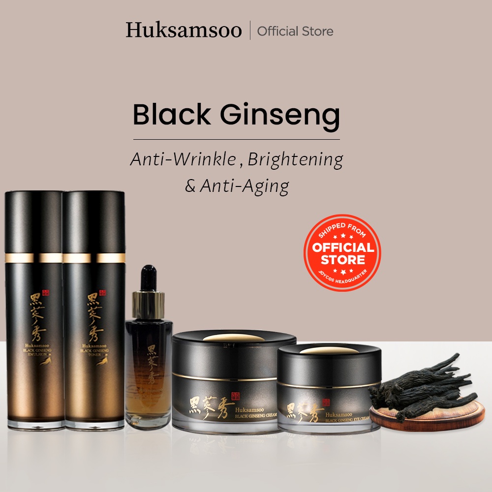 [JOYCOS] Huksamsoo Black Ginseng Cream, Eye Cream, Emulsion, Toner, Serum (Anti Wrinkle, Remove Dark Circles) - Best Korean Skin Care