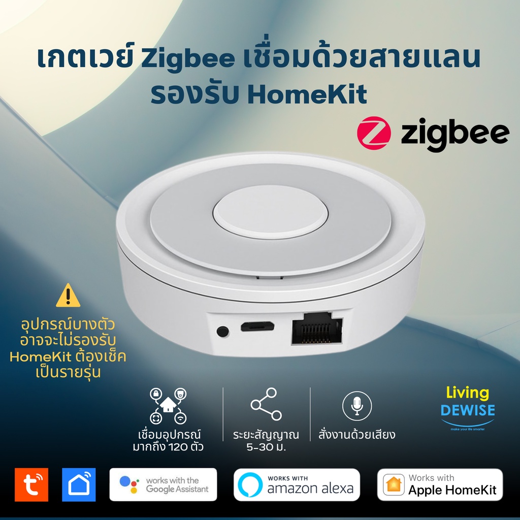 Tuya HomeKit Zigbee Gateway (GW02BH) เกตเวย์ Zigbee สำหรับเชื่อมอุปกรณ์ Tuya Zigbee ให้รองรับ Apple HomeKit