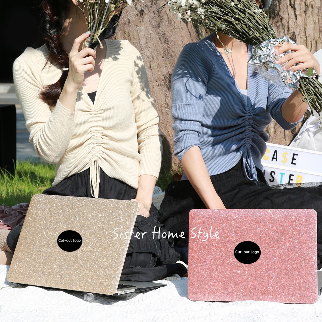 Twinkle Bling Hard กรณีสําหรับ MacBook M3 M4 M2 A3113 A2681 M1 A2337 Air13 A1466 A1369 Pro13 14 A3112 A3401 A2338 A2289 A2251 A2251 A1708 A1932 พร้อมแป้นพิมพ์